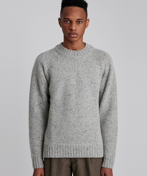 Saturdays NYC（サタデーズ ニューヨークシティ ）の「Miguel Speckles Sweater（ニット/セーター・メンズ・ブラック/ネイビー/グレー・X-SMALL/S/M/L/X-LARGE）」の3枚目の写真
