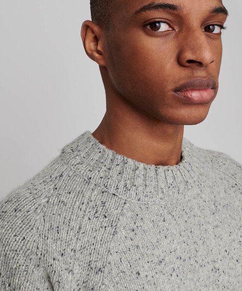 Saturdays NYC（サタデーズ ニューヨークシティ ）の「Miguel Speckles Sweater（ニット/セーター・メンズ・ブラック/ネイビー/グレー・X-SMALL/S/M/L/X-LARGE）」の11枚目の写真