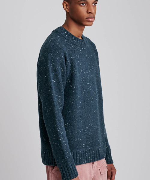 Saturdays NYC（サタデーズ ニューヨークシティ ）の「Miguel Speckles Sweater（ニット/セーター・メンズ・ブラック/ネイビー/グレー・X-SMALL/S/M/L/X-LARGE）」の18枚目の写真