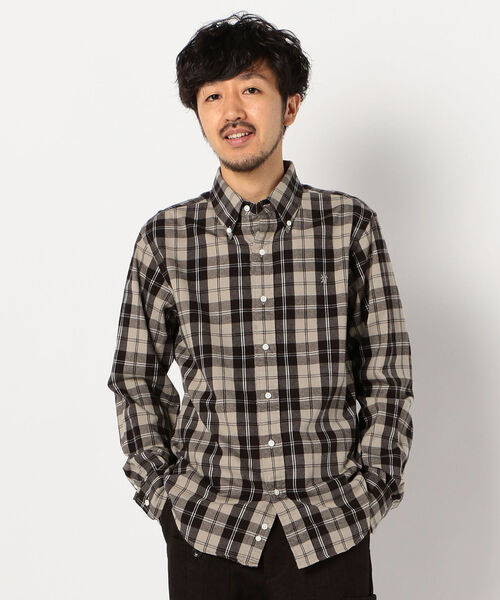 GYMPHLEX（ジムフレックス）の「【Gymphlex / ジムフレックス】ボタンダウンシャツ　#J-0643VHC（シャツ/ブラウス・メンズ・ブラック系その他/ブラウン系その他/グリーン系その他/レッド系その他・M/L）」の2枚目の写真