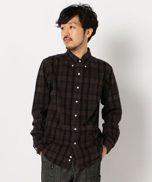 GYMPHLEX（ジムフレックス）の「【Gymphlex / ジムフレックス】ボタンダウンシャツ　#J-0643VHC（シャツ/ブラウス・メンズ・ブラック系その他/ブラウン系その他/グリーン系その他/レッド系その他・M/L）」の3枚目の写真