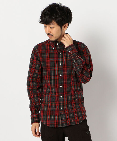 GYMPHLEX（ジムフレックス）の「【Gymphlex / ジムフレックス】ボタンダウンシャツ　#J-0643VHC（シャツ/ブラウス・メンズ・ブラック系その他/ブラウン系その他/グリーン系その他/レッド系その他・M/L）」の4枚目の写真