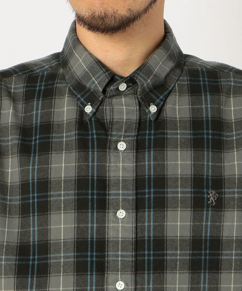 GYMPHLEX（ジムフレックス）の「【Gymphlex / ジムフレックス】ボタンダウンシャツ　#J-0643VHC（シャツ/ブラウス・メンズ・ブラック系その他/ブラウン系その他/グリーン系その他/レッド系その他・M/L）」の9枚目の写真