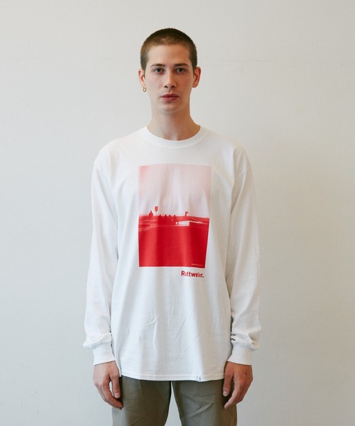 ROTTWEILER(ロットワイラー)の「Photo LS Tee(Tシャツ/カットソー)」|レッド
