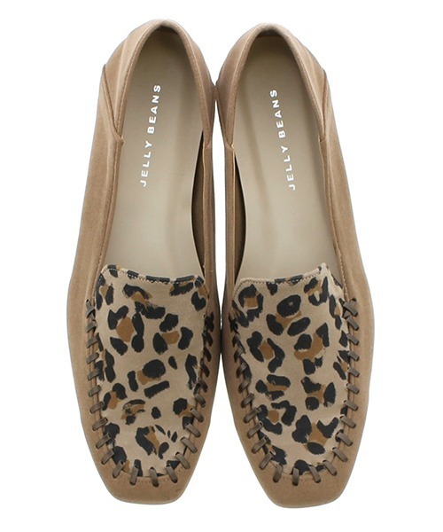 JELLY BEANS（ジェリービーンズ）の「ソフトローファーシューズ【Made in Japan】(120-10289)JELLY BEANS(ジェリービーンズ)（パンプス・レディース・ブラック/ホワイト/レオパード/グレー・24/24.5/22.5/23/23.5）」の6枚目の写真