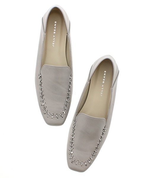 JELLY BEANS（ジェリービーンズ）の「ソフトローファーシューズ【Made in Japan】(120-10289)JELLY BEANS(ジェリービーンズ)（パンプス・レディース・ブラック/ホワイト/レオパード/グレー・24/24.5/22.5/23/23.5）」の10枚目の写真
