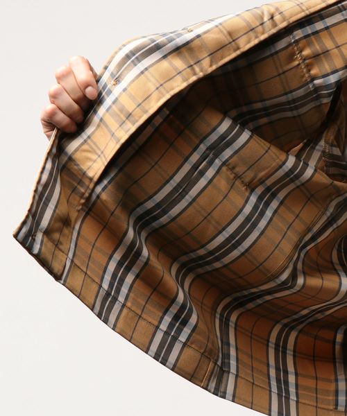 STYLEBLOCK（スタイルブロック）の「チェック柄ビッグシルエットオープンカラーワークシャツ（その他アウター・メンズ・ホワイト/ベージュ/ブラウン系その他/ブラウン系その他2・M/L/LL）」の7枚目の写真