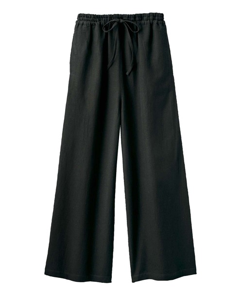 GeeRA(ジーラ)の「夏にぴったり!リネン入りワイドイージーパンツ(その他パンツ・レディース・カーキ/ブラック/モカ/ナチュラル/ブラウン/オレンジ/ブルー・MEDIUM/X-LARGE/SMALL/XX-LARGE/LARGE)」の8枚目の写真