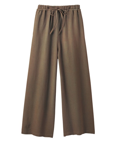 GeeRA(ジーラ)の「夏にぴったり!リネン入りワイドイージーパンツ(その他パンツ・レディース・カーキ/ブラック/モカ/ナチュラル/ブラウン/オレンジ/ブルー・MEDIUM/X-LARGE/SMALL/XX-LARGE/LARGE)」の14枚目の写真