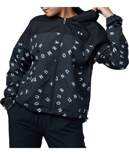UNDER ARMOUR（アンダーアーマー）の「UAウーブン プリント フルジップフーディー(トレーニング/WOMEN)（その他アウター・レディース・ホワイト/ブラック/ブラック×ホワイト・XL/SM/MD/LG/150）」の3枚目の写真
