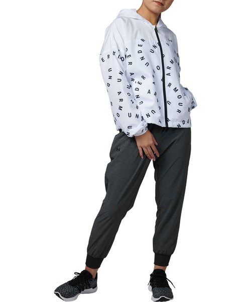 UNDER ARMOUR（アンダーアーマー）の「UAウーブン プリント フルジップフーディー(トレーニング/WOMEN)（その他アウター・レディース・ホワイト/ブラック/ブラック×ホワイト・XL/SM/MD/LG/150）」の6枚目の写真