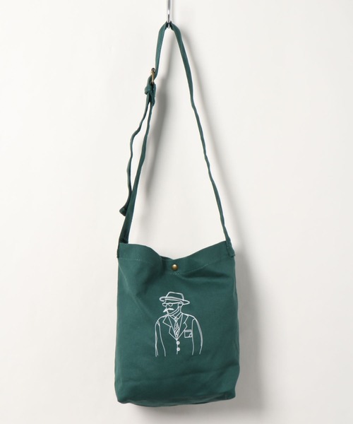kutir（クティール）の「【２周年アイテム】イラストミニショルダー（ショルダーバッグ・メンズ・グリーン/オフホワイト/ブラック・FREE）」の5枚目の写真