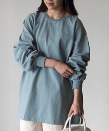 Riberry | バックスリット入り ラグランスリーブ ロンT(Tシャツ/カットソー)