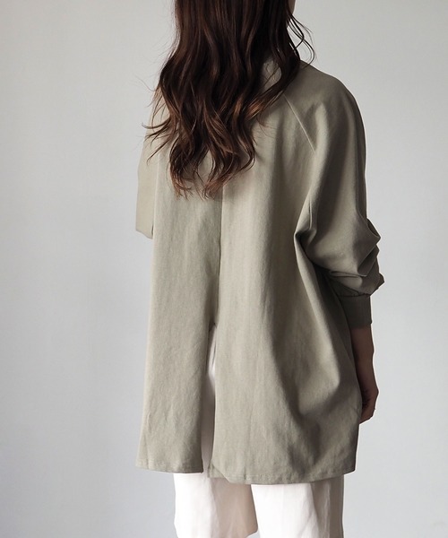 Riberry（リベリー）の「バックスリットオーバーサイズラグランスリーブロンT（Tシャツ/カットソー・レディース・ブラック/ベージュ/オフホワイト/ラベンダー/グリーン系その他/カーキ/ライトパープル/モカ/ブルー/スミクロ・FREE）」の11枚目の写真