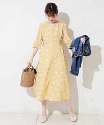natural couture | 【WEB限定カラー有り】レトロフラワーワンピース(ワンピース)