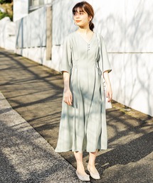 natural couture | 【WEB限定カラー有り】レトロフラワーワンピース(ワンピース)