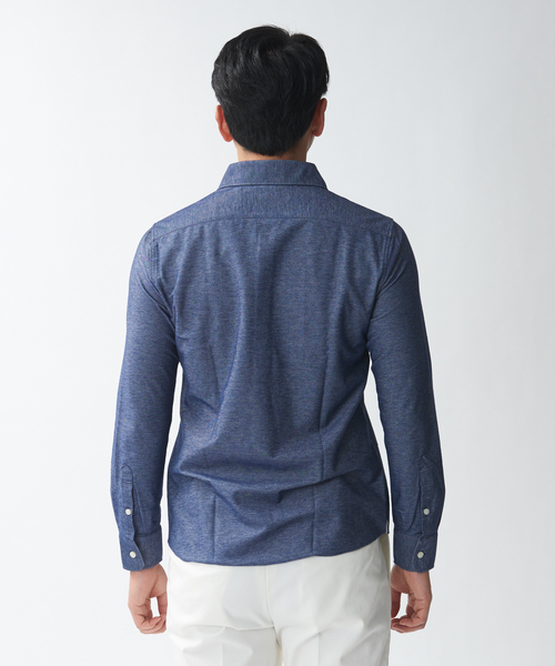 DESIGNWORKS（デザインワークス）の「デニムシャンブレーシャツ（シャツ/ブラウス・メンズ・ホワイト/ピンク/インディゴブルー・44/48/50/46）」の15枚目の写真
