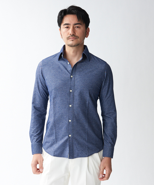 DESIGNWORKS（デザインワークス）の「デニムシャンブレーシャツ（シャツ/ブラウス・メンズ・ホワイト/ピンク/インディゴブルー・44/48/50/46）」の8枚目の写真