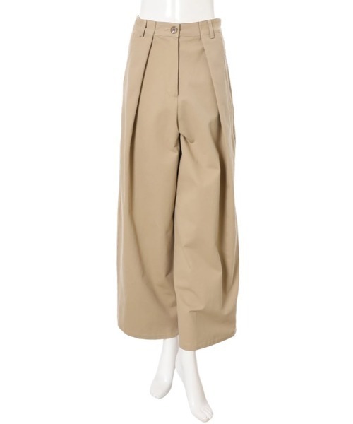 fifth（フィフス）の「フロントボタンタックロングワイドパンツ（その他パンツ・レディース・ベージュ・MEDIUM）」の9枚目の写真