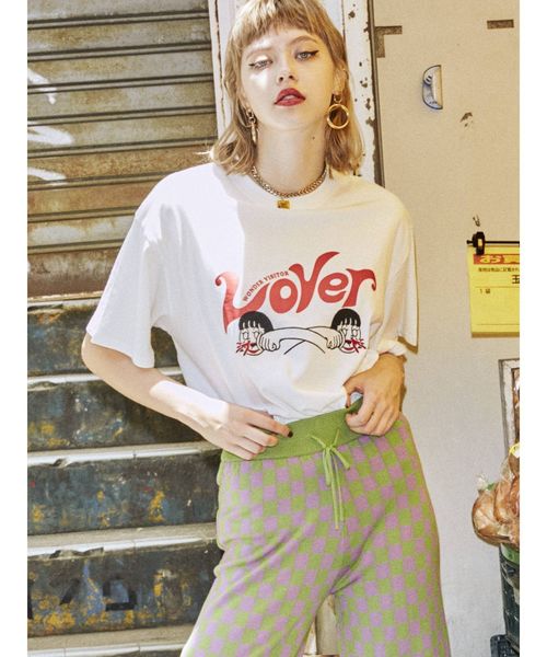 jouetie（ジュエティ）の「WONDER VISITOR Tシャツ（Tシャツ/カットソー・レディース・オフホワイト/イエロー/ブラック・MEDIUM）」の6枚目の写真