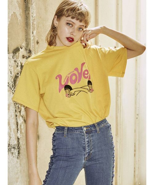 jouetie（ジュエティ）の「WONDER VISITOR Tシャツ（Tシャツ/カットソー・レディース・オフホワイト/イエロー/ブラック・MEDIUM）」の10枚目の写真