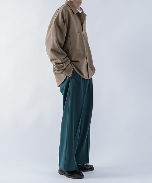 kutir（クティール）の「オーバーオープンカラーシャツ（シャツ/ブラウス・メンズ・ライトブルー/ライトグリーン/モカ・MEDIUM/LARGE）」の22枚目の写真