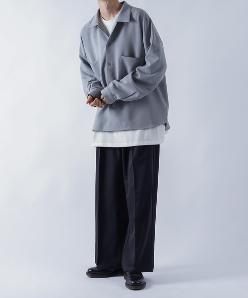 kutir（クティール）の「オーバーオープンカラーシャツ（シャツ/ブラウス・メンズ・ライトブルー/ライトグリーン/モカ・MEDIUM/LARGE）」の14枚目の写真