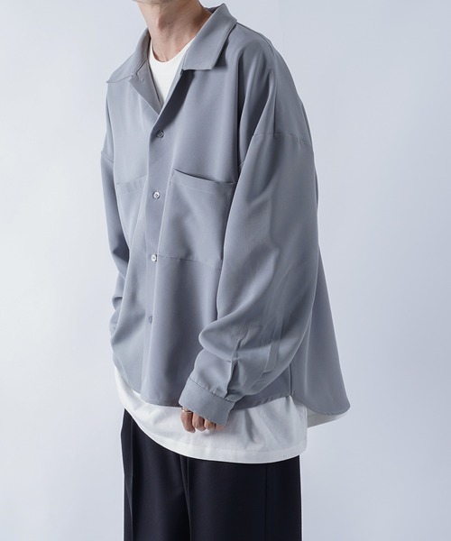 kutir（クティール）の「オーバーオープンカラーシャツ（シャツ/ブラウス・メンズ・ライトブルー/ライトグリーン/モカ・MEDIUM/LARGE）」の17枚目の写真