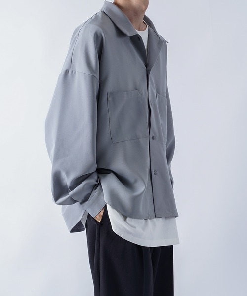 kutir（クティール）の「オーバーオープンカラーシャツ（シャツ/ブラウス・メンズ・ライトブルー/ライトグリーン/モカ・MEDIUM/LARGE）」の16枚目の写真