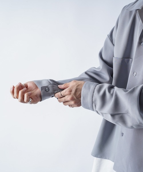 kutir（クティール）の「オーバーオープンカラーシャツ（シャツ/ブラウス・メンズ・ライトブルー/ライトグリーン/モカ・MEDIUM/LARGE）」の20枚目の写真