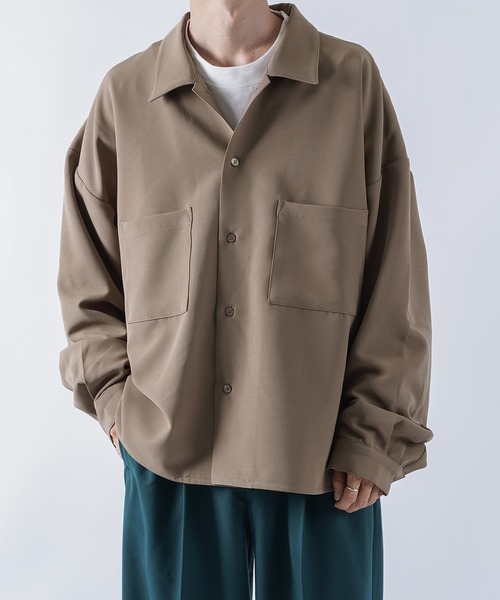 kutir（クティール）の「オーバーオープンカラーシャツ（シャツ/ブラウス・メンズ・ライトブルー/ライトグリーン/モカ・MEDIUM/LARGE）」の8枚目の写真