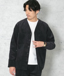 URBAN RESEARCH ROSSO MEN | ノーカラーコーデュロイジャケット(ノーカラーコート)