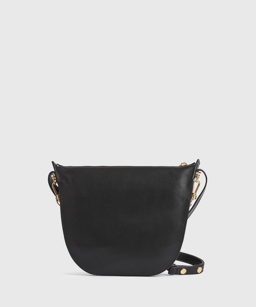 ALLSAINTS オールセインツ ブラックレザーショルダーバッグ ALLSAINTS オールセインツ ブラックレザーショルダーバッグ