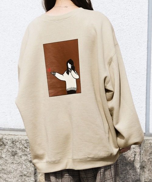 PairPair(ペアペア)の「きゅん撃ち合わせ絵スウェット(ユニセックス)(スウェット・レディース・カーキ/ブラウン/ベージュ/ブラウン系その他/ベージュ系その他/ブラック系その他/スミクロ/グリーン系その他・FREE)」の9枚目の写真