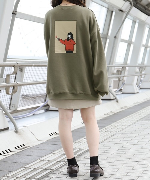 PairPair(ペアペア)の「きゅん撃ち合わせ絵スウェット(ユニセックス)(スウェット・レディース・カーキ/ブラウン/ベージュ/ブラウン系その他/ベージュ系その他/ブラック系その他/スミクロ/グリーン系その他・FREE)」の16枚目の写真