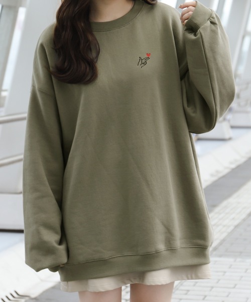 PairPair(ペアペア)の「きゅん撃ち合わせ絵スウェット(ユニセックス)(スウェット・レディース・カーキ/ブラウン/ベージュ/ブラウン系その他/ベージュ系その他/ブラック系その他/スミクロ/グリーン系その他・FREE)」の17枚目の写真