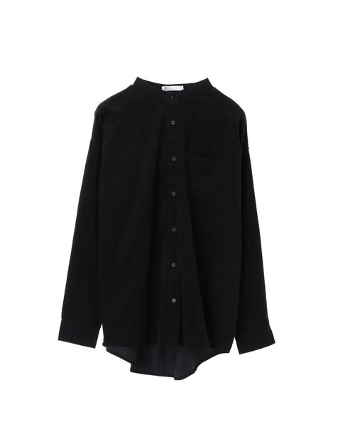 CRAFT STANDARD BOUTIQUE(クラフトスタンダードブティック)の「バンドカラー細コーデュロイシャツ●*(シャツ/ブラウス・レディース・ベージュ/ネイビー/キャメル/アイボリー・M/L)」の3枚目の写真