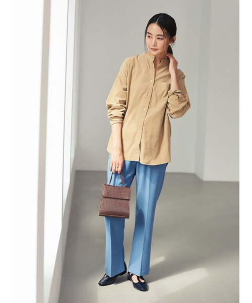 CRAFT STANDARD BOUTIQUE(クラフトスタンダードブティック)の「バンドカラー細コーデュロイシャツ●*(シャツ/ブラウス・レディース・ベージュ/ネイビー/キャメル/アイボリー・M/L)」の17枚目の写真