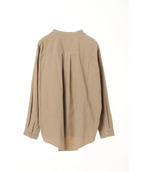 CRAFT STANDARD BOUTIQUE(クラフトスタンダードブティック)の「バンドカラー細コーデュロイシャツ●*(シャツ/ブラウス・レディース・ベージュ/ネイビー/キャメル/アイボリー・M/L)」の12枚目の写真