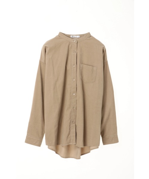 CRAFT STANDARD BOUTIQUE(クラフトスタンダードブティック)の「バンドカラー細コーデュロイシャツ●*(シャツ/ブラウス・レディース・ベージュ/ネイビー/キャメル/アイボリー・M/L)」の16枚目の写真