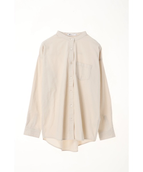 CRAFT STANDARD BOUTIQUE(クラフトスタンダードブティック)の「バンドカラー細コーデュロイシャツ●*(シャツ/ブラウス・レディース・ベージュ/ネイビー/キャメル/アイボリー・M/L)」の10枚目の写真
