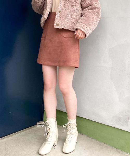 archives（アルシーヴ）の「スウェードミニスカート（スカート・レディース・アイボリー/モカ/ブラウン/グレー・MEDIUM）」の3枚目の写真