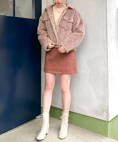 archives（アルシーヴ）の「スウェードミニスカート（スカート・レディース・アイボリー/モカ/ブラウン/グレー・MEDIUM）」の9枚目の写真