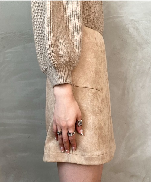 archives（アルシーヴ）の「スウェードミニスカート（スカート・レディース・アイボリー/モカ/ブラウン/グレー・MEDIUM）」の16枚目の写真