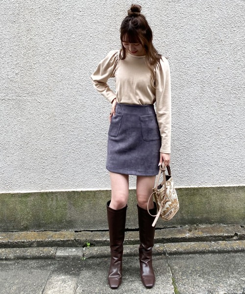 archives（アルシーヴ）の「スウェードミニスカート（スカート・レディース・アイボリー/モカ/ブラウン/グレー・MEDIUM）」の12枚目の写真