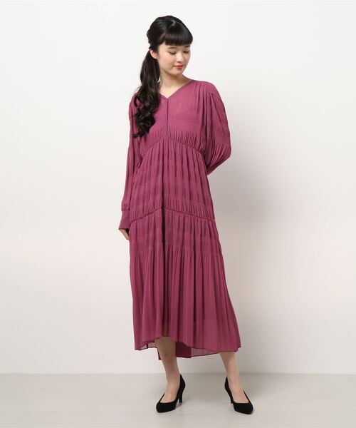 CELFORD（セルフォード）の「マジョリカプリーツロングワンピース