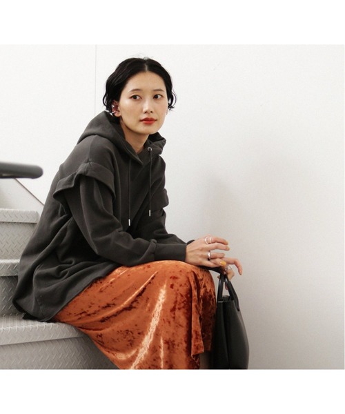 JOURNAL STANDARD（ジャーナルスタンダード）の「ウラケタックフーディ（パーカー・レディース・ホワイト系その他/ブラック系その他・FREE）」の6枚目の写真