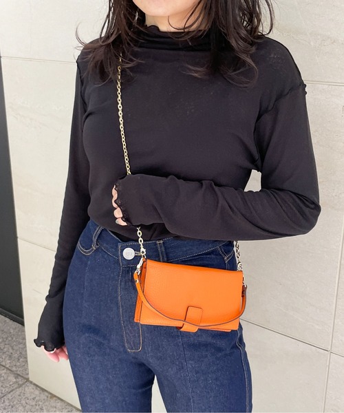 Meli rich（メリーリッチ）の「程よい透け感。プチハイネックシアープルオーバー（Tシャツ/カットソー・レディース・ブラック/アイボリー/ブルー/オフホワイト/ブラック系その他・FREE/MEDIUM）」の9枚目の写真