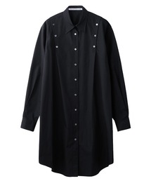 SHOULDER BUTTON SHIRT DRESS