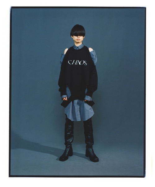 JOHN LAWRENCE SULLIVAN（ジョンローレンスサリバン）の「SHOULDER BUTTON SHIRT DRESS（シャツ/ブラウス・レディース・ホワイト/ブラック・SMALL/MEDIUM）」の3枚目の写真